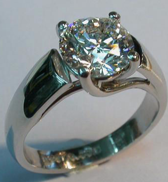Platinum custom design jewelry diamond ring