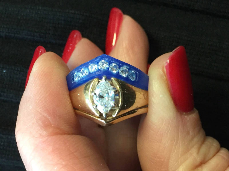Custom Design Gold Diamond Ring