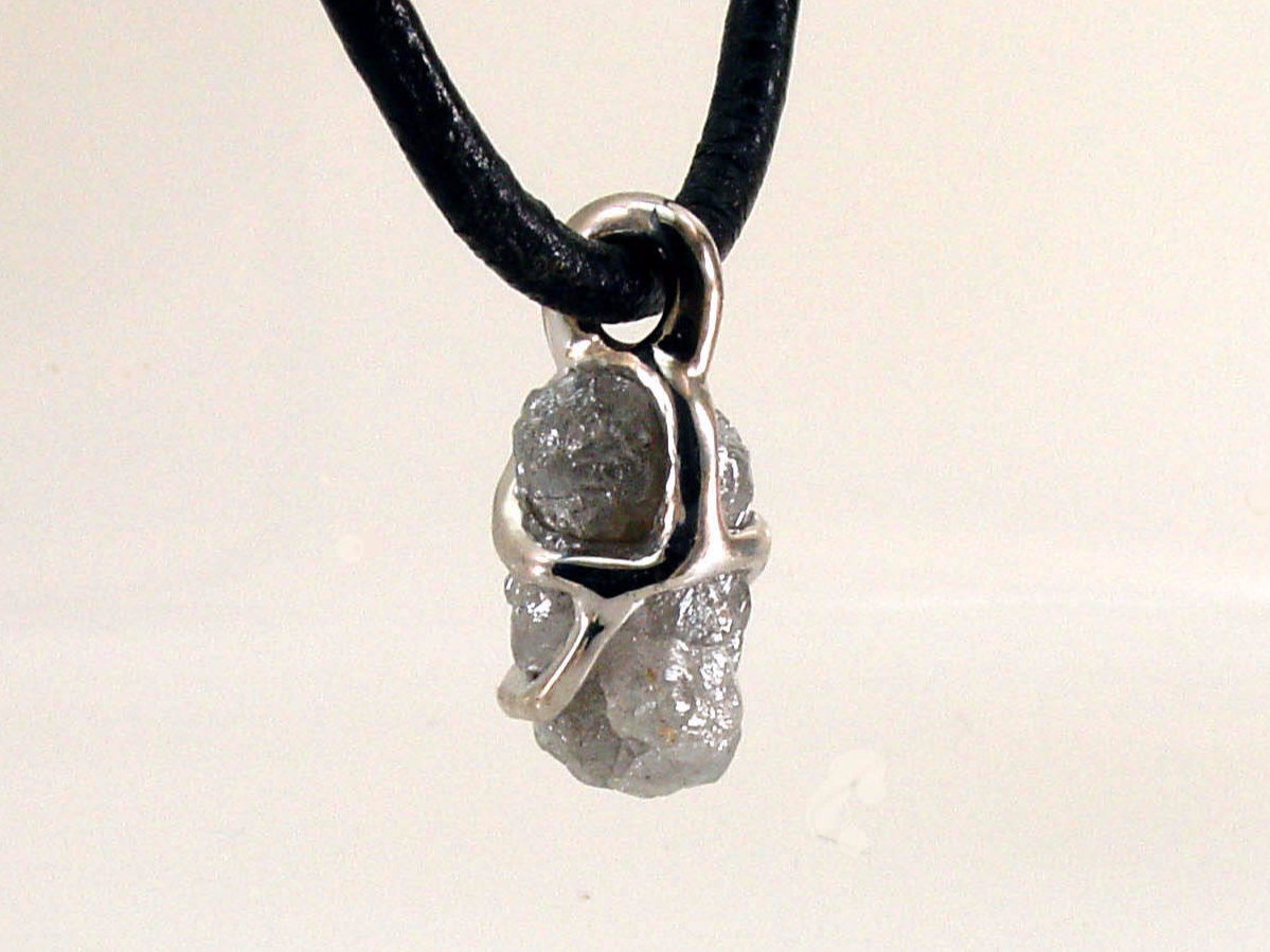 Custom Design Raw Uncut Diamond Necklace